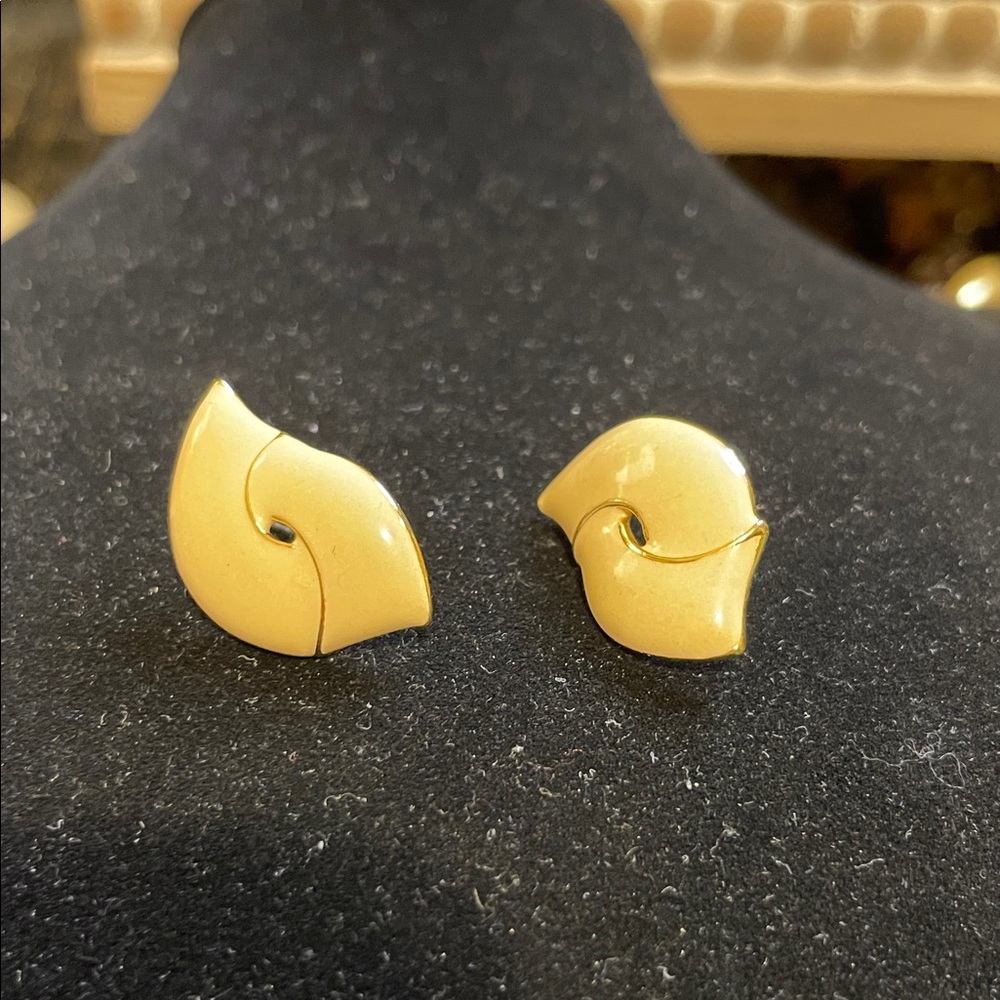 Napier Gold-Tone Swirl Earrings